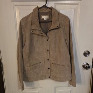 Coldwater Creek Women's Tan Suede Jacket Size L